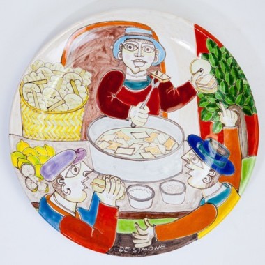 De Simone pottery ceramic Circular Plate Bread and panelle DS 30 cm PT30DS-2 De Simone pottery ceramic Circular Plate Bread and panelle DS 30 cm PT30DS-2